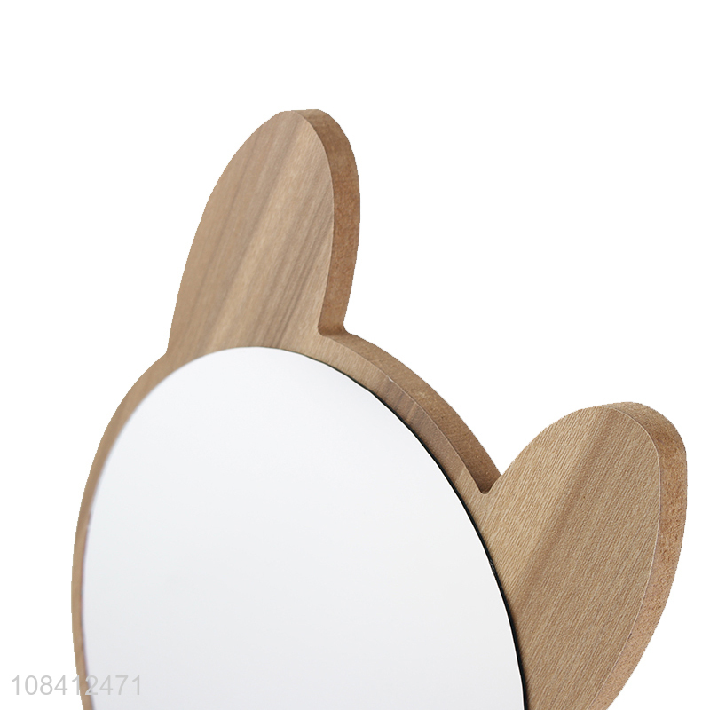 Bottom price standing cosmetic mirror table mirror with wooden frame