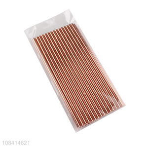 Wholesale 20 pieces biodegradable durable paper straws party decoration supplies