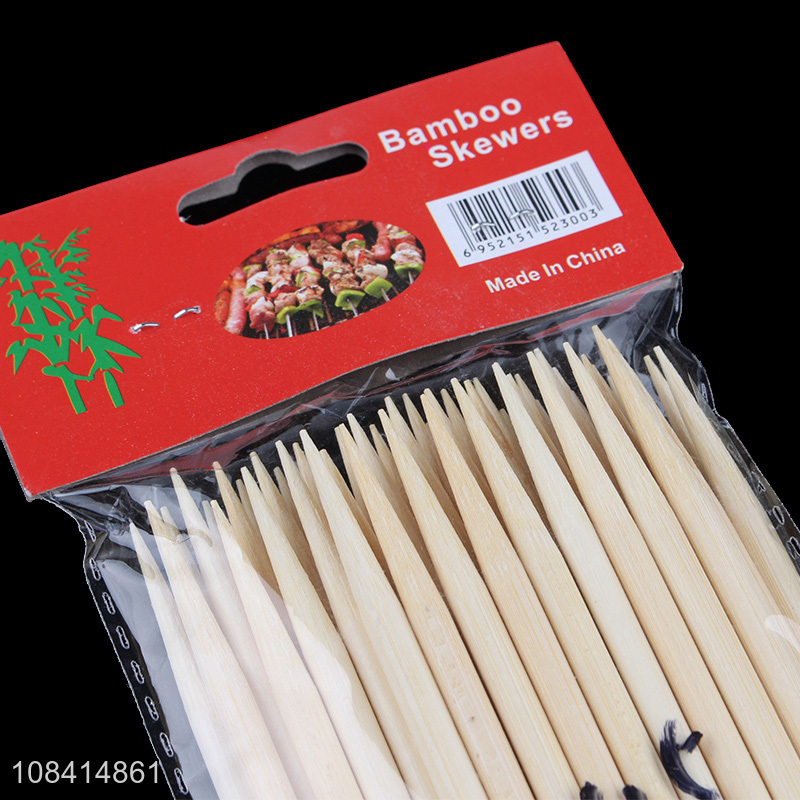 Factory direct sale 50 pieces food grade bamboo barbecue skewers bbq sticks