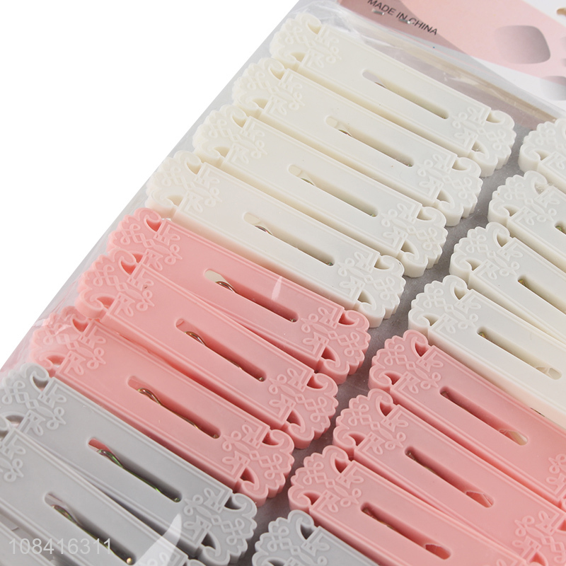 Good quality 20 pieces plastic clothing clips colorful clothes pegs