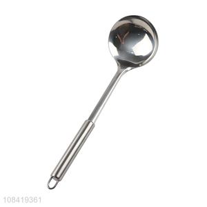 Good quality stainless steel metal soup ladle kitchen cooking utensil