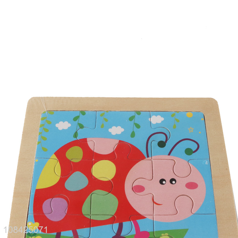 Hot selling cartoon ladybug paper jigsaw puzzles for kids boys girls