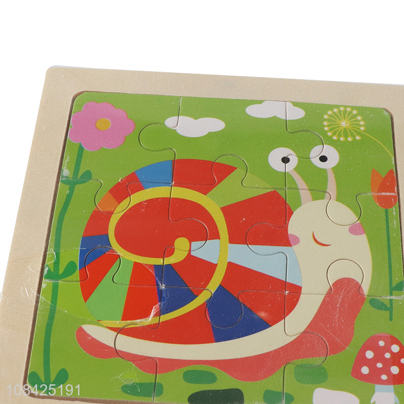 New design mini paper puzzle cartoon snail puzzle for toddlers