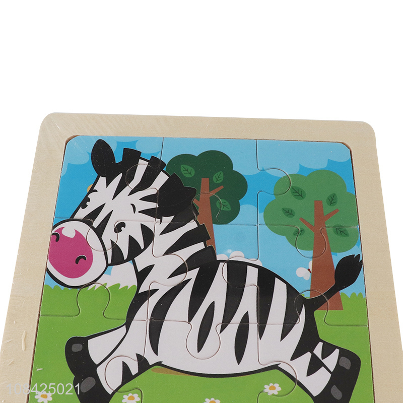 New arrival cartoon zebra paper puzzles kids educational puzzles