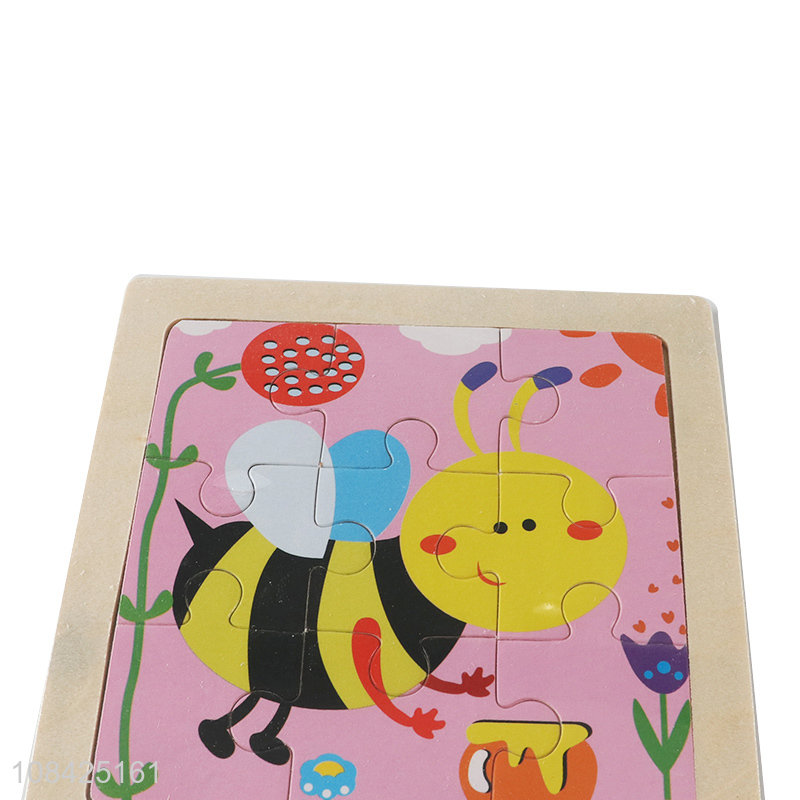 Best selling cartoon bee paper puzzle kids educational toys