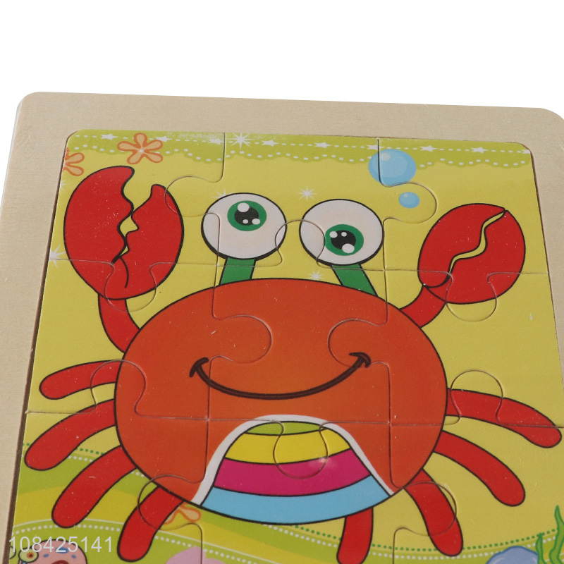 New arrival cartoon crab paper jigsaw puzzle for toddlers 1-3