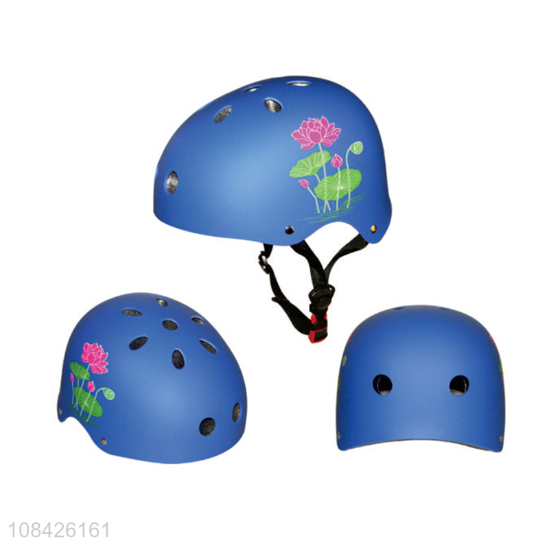 Wholesale floral printed cycling helmet roller skating helmet skateboard helmet