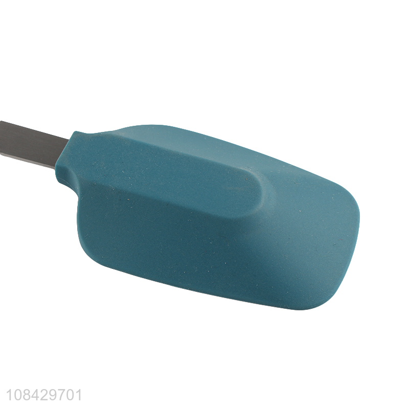 Wholesale bpa free food grade silicone spoon spatula with plastic handle