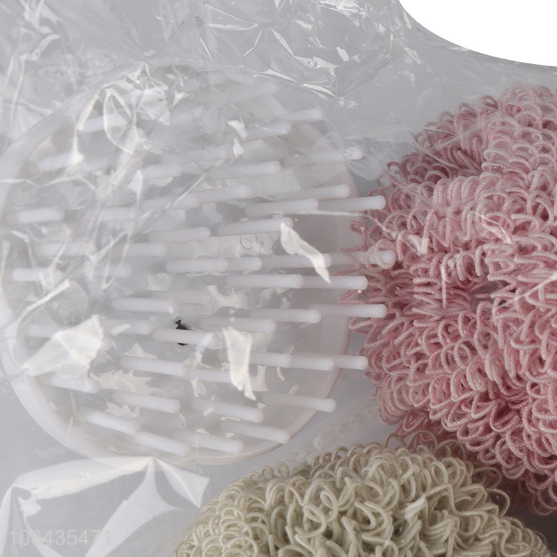 High quality anti-odor antibacterial copper fiber cleaning ball pot brush set