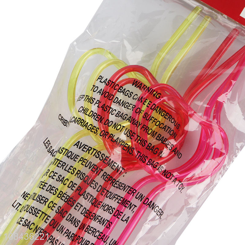 China factory heart shape 6pieces drinking straw for sale