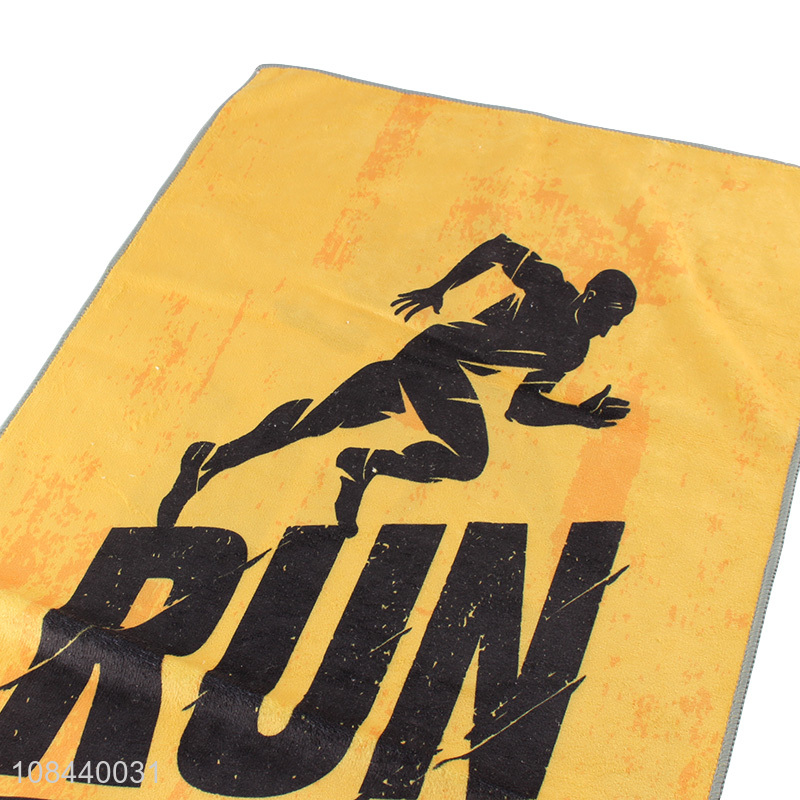 High quality custom printed quick-drying absorbent sports gym towel for adults