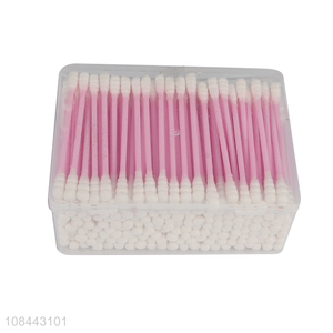 Good quality 200pcs plastic stick cotton buds disposable cotton swabs