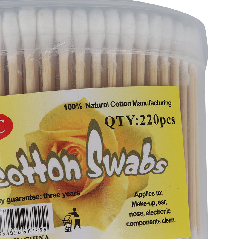 Yiwu market 220pcs disposable cotton swabs cotton buds for personal care