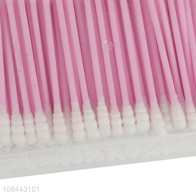 Good quality 200pcs plastic stick cotton buds disposable cotton swabs