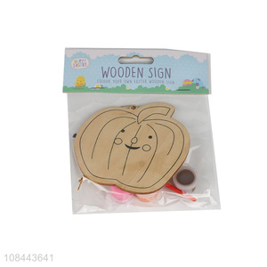 Yiwu direct sale cartoon pumpkin wooden sign party hangings