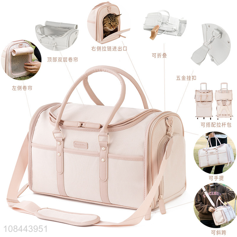 Hot selling portable breathable pets cats carrier bag hand bag