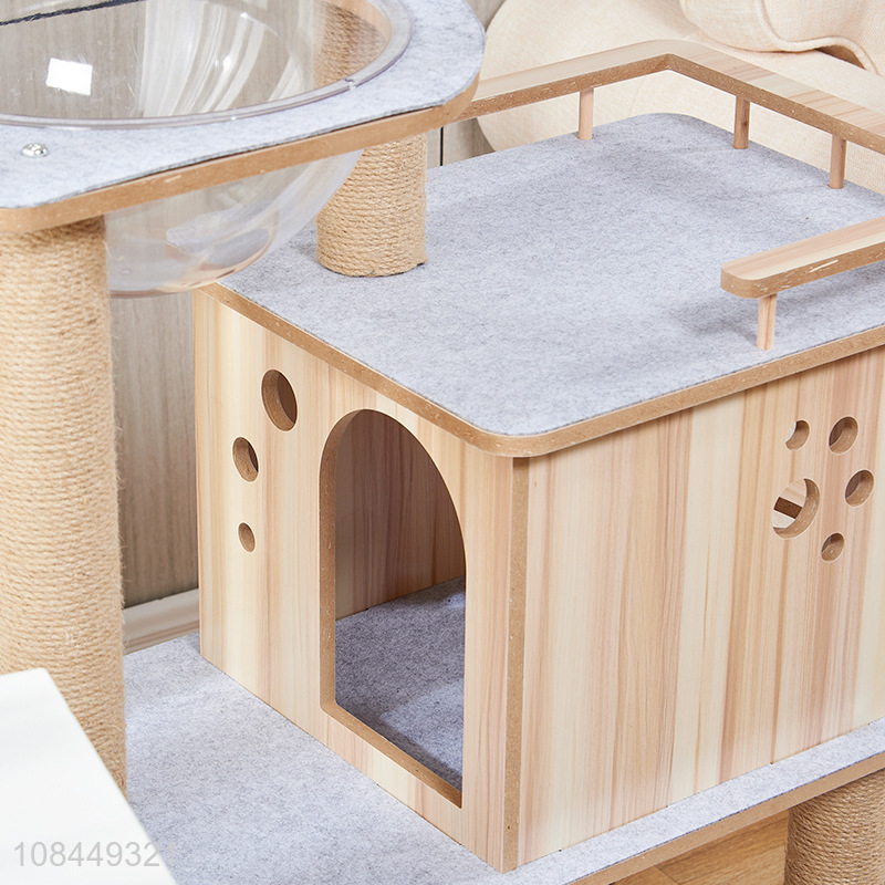 China supplier wooden cat climbing frame for home