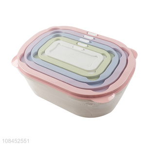 Factory supply eco-friendly plastic food storage boxes fridge storage bins