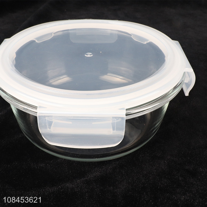 Wholesale clear high borosilicate glass food container fridge food crisper