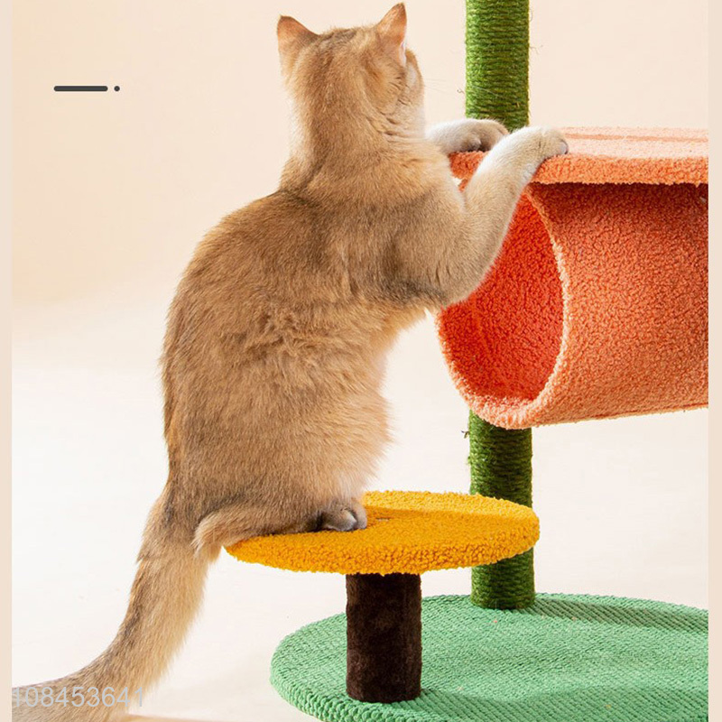 New design 3-level cactus cat climbing frame cat tree cat climber