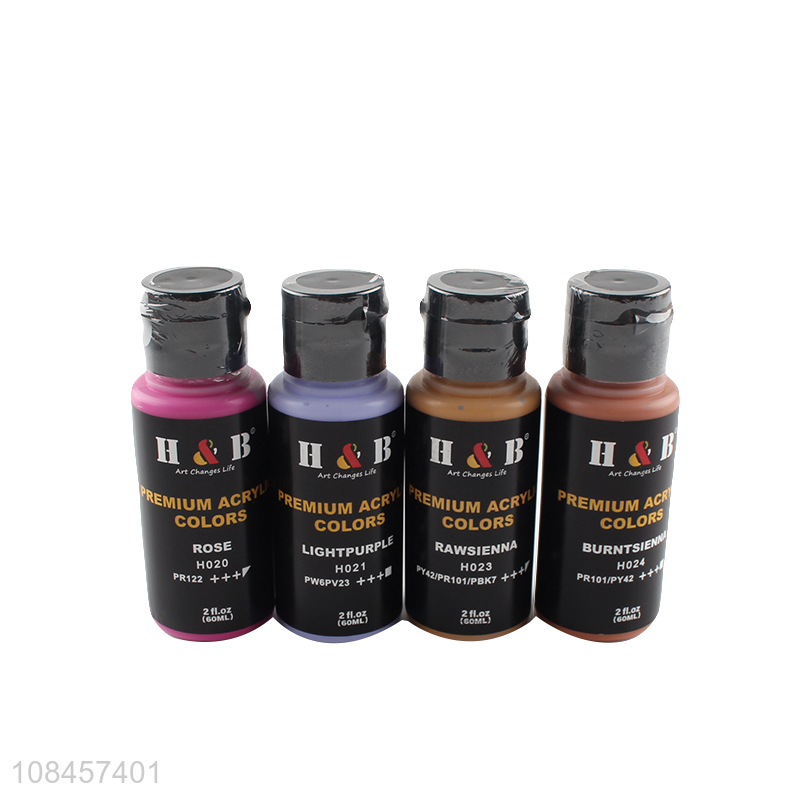 Hot selling 60ml drawing acrylic paint with 30 color