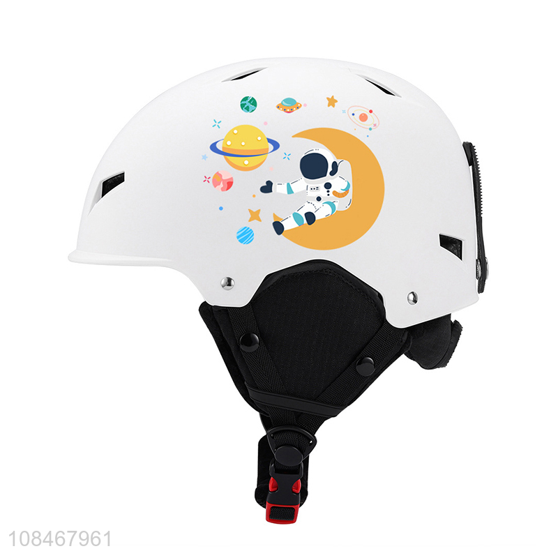 Wholesale shockproof cartoon printed ski & snowboard helmet for kids & adults