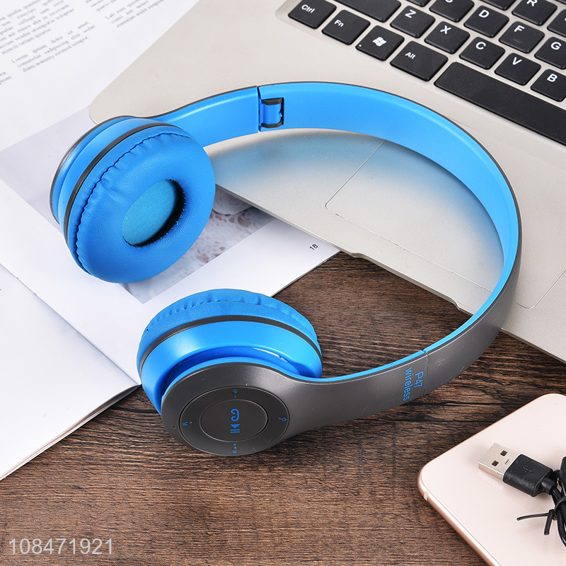 High quality 5.0 wireless bluetooth headset foldable stereo music headset