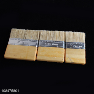 Top quality wooden handle pig bristle paint brush