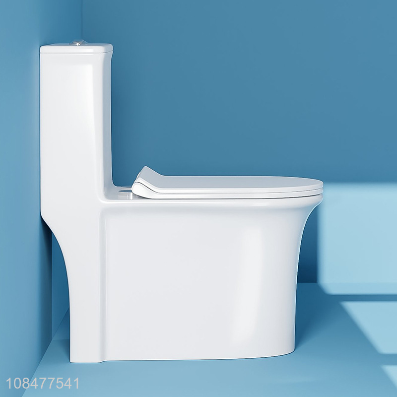 Wholesale 300/400mm 3-4.5L upper-pressing slow close  one piece toilet for bathroom