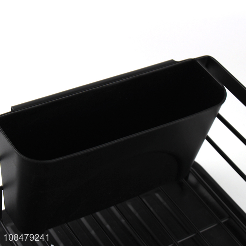 New products metal wire dish rack plate drying rack with chopsticks holder