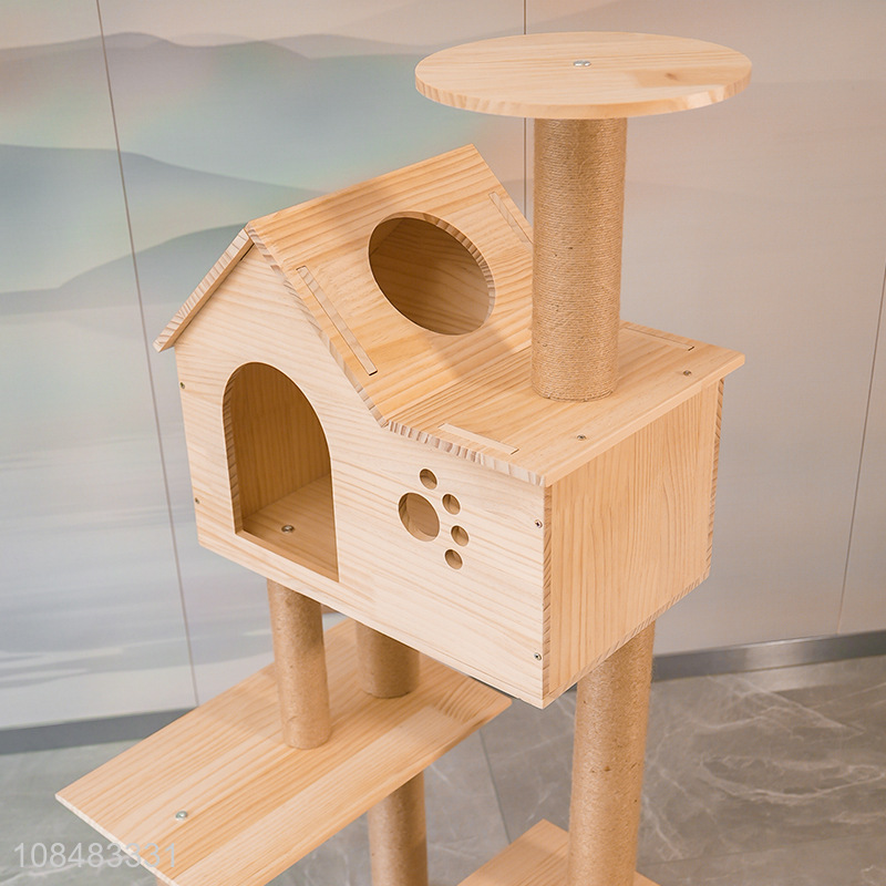 Popular products wooden cat climbing frame for sale
