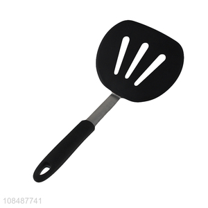 High quality food grade non-stick silicone slotted spatula for egg and fish