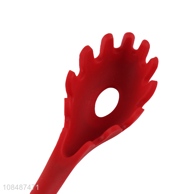 Wholesale heat resistant food grade silicone spaghetti spatula pasta fork