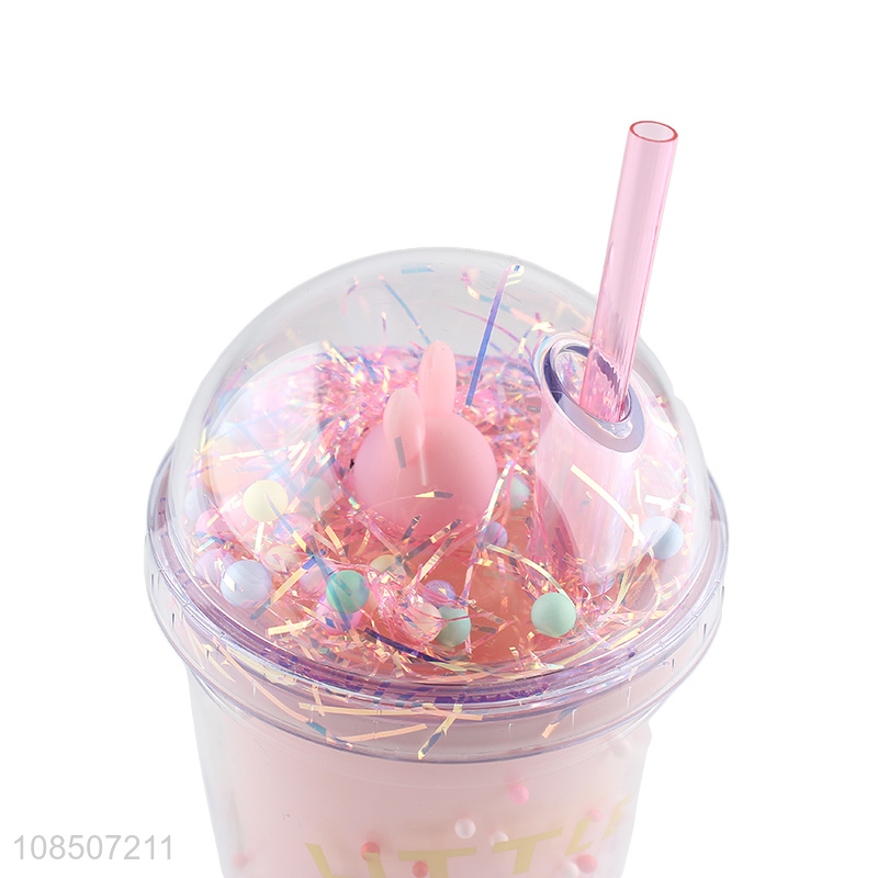 Factory supply multicolor 450ml straw summer ice cup water cup