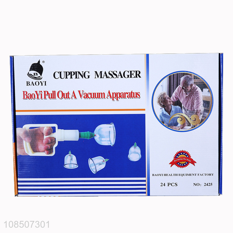 Wholesale 24 cups Chinese vacuum cupping set household cupping therapy set