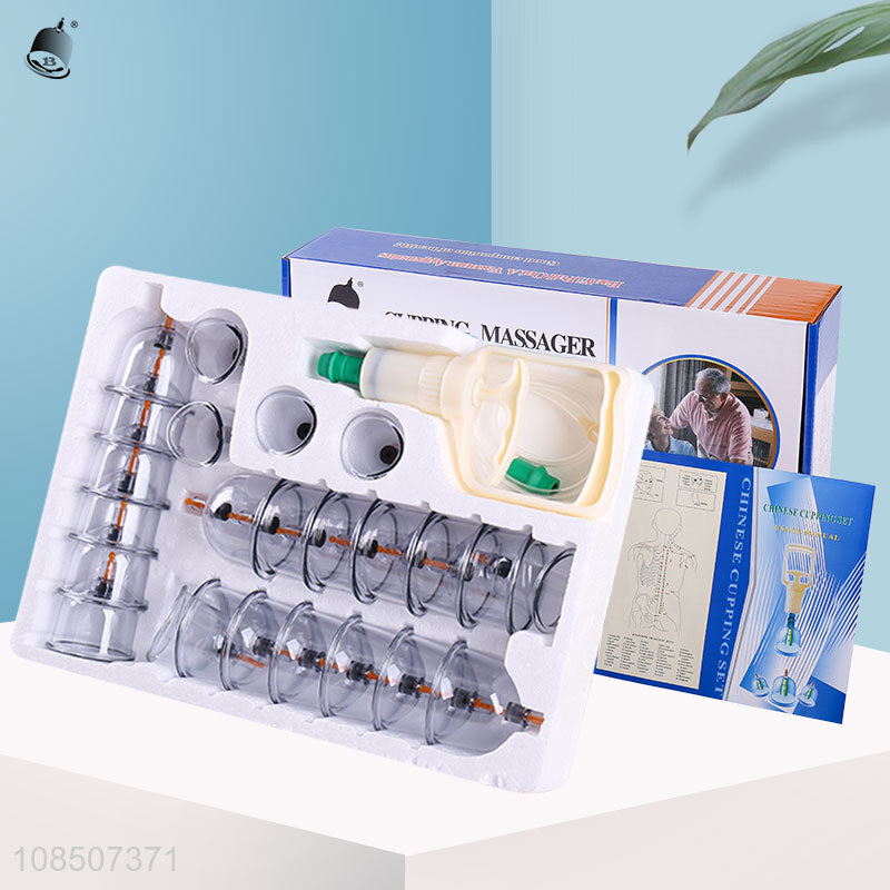 Wholesale 24 therapy cups cupping set Chinese acupoint massage kit