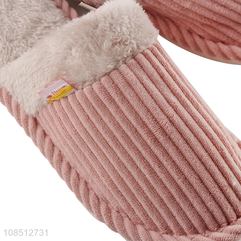 Good quality women winter fuzzy slippers comfy indoor slippers shoes
