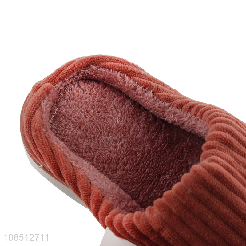 Wholesale women winter non-slip indoor slides casual house shoes