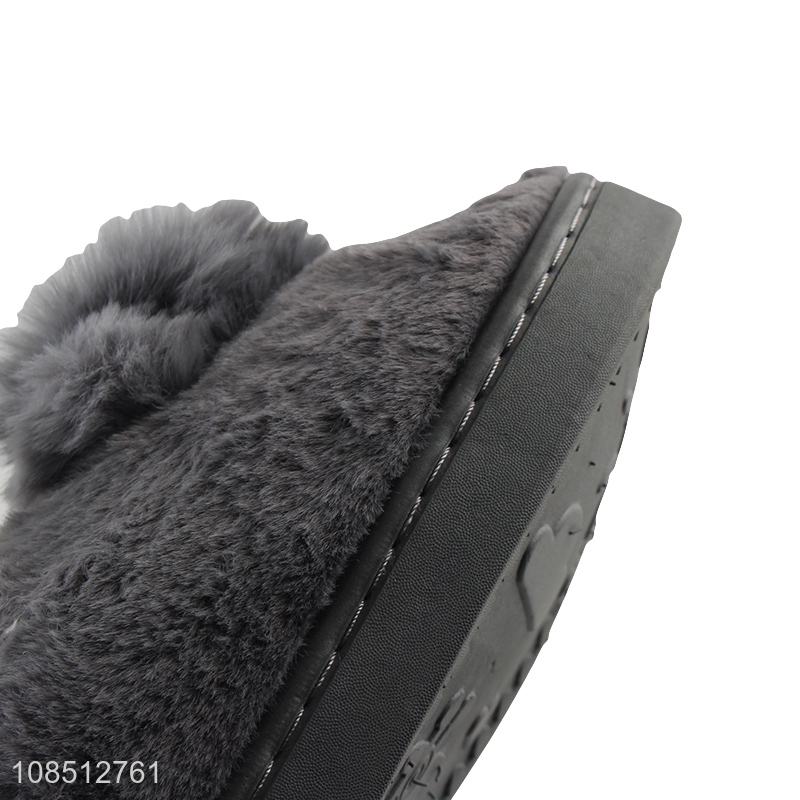 Hot selling women winter slippers fluffy faux fur house slippers