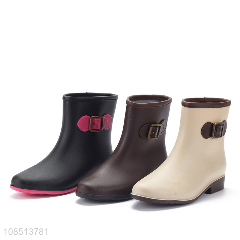 Top selling fashion ladies outdoor waterproof rain boots wholesale