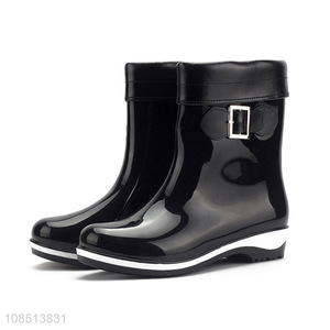 Good selling multicolor ladies fashion outdoor waterproof rain boots