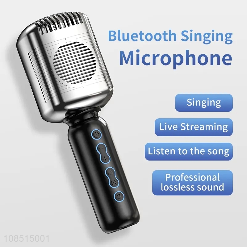 Wholesale handheld singing microphone wireless microphone for live streaming