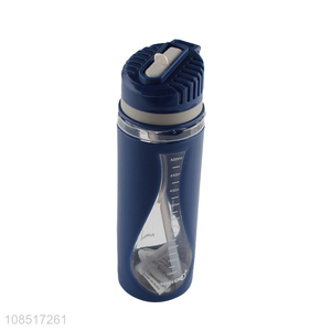 Most popular 660ml large capacity portable straw water bottle