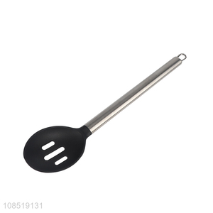 High quality heat resistant nylon slotted basting spoon for cooking