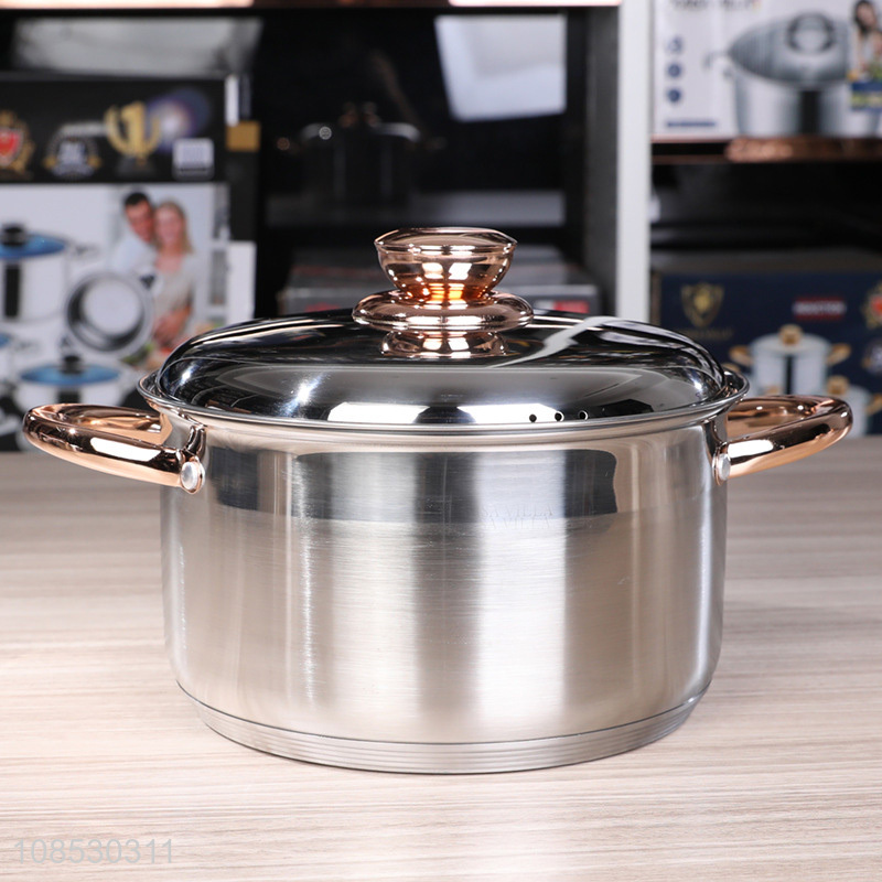 Wholesale 4pcs stainless steel soup pot stock pot household cookware set