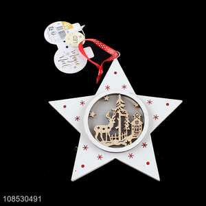 Top selling christmas decoration wooden hanging ornaments