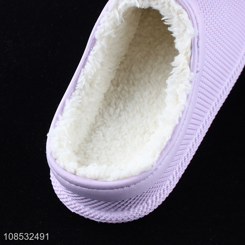 Hot selling women winter slippers waterproof fleece lined slippers