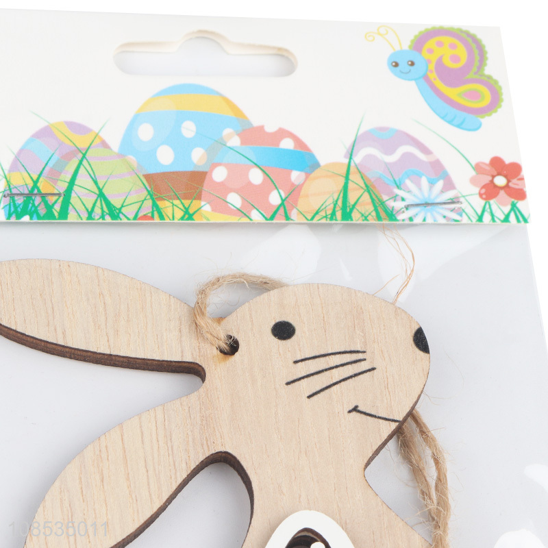 Online wholesale Easter tree decoration hanging wooden ornaments