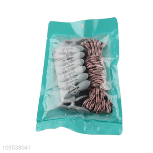 Factory supply household plastic clothes pegs with clothesline