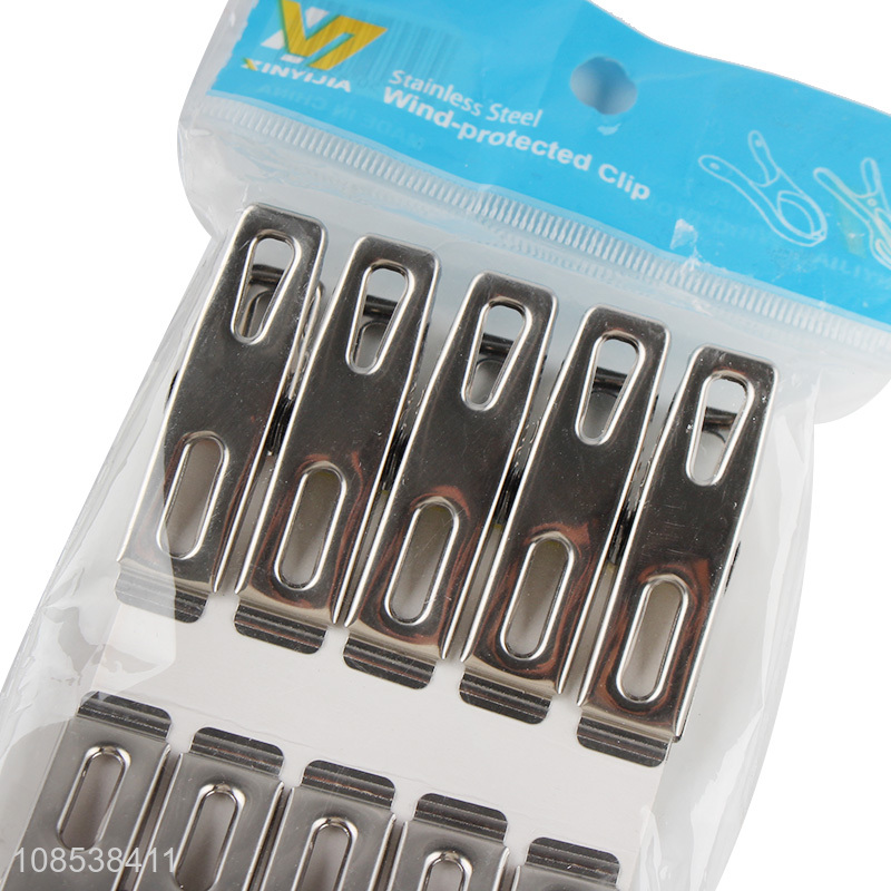 Good quality multipurpose stainless steel clothes pegs ticket clips